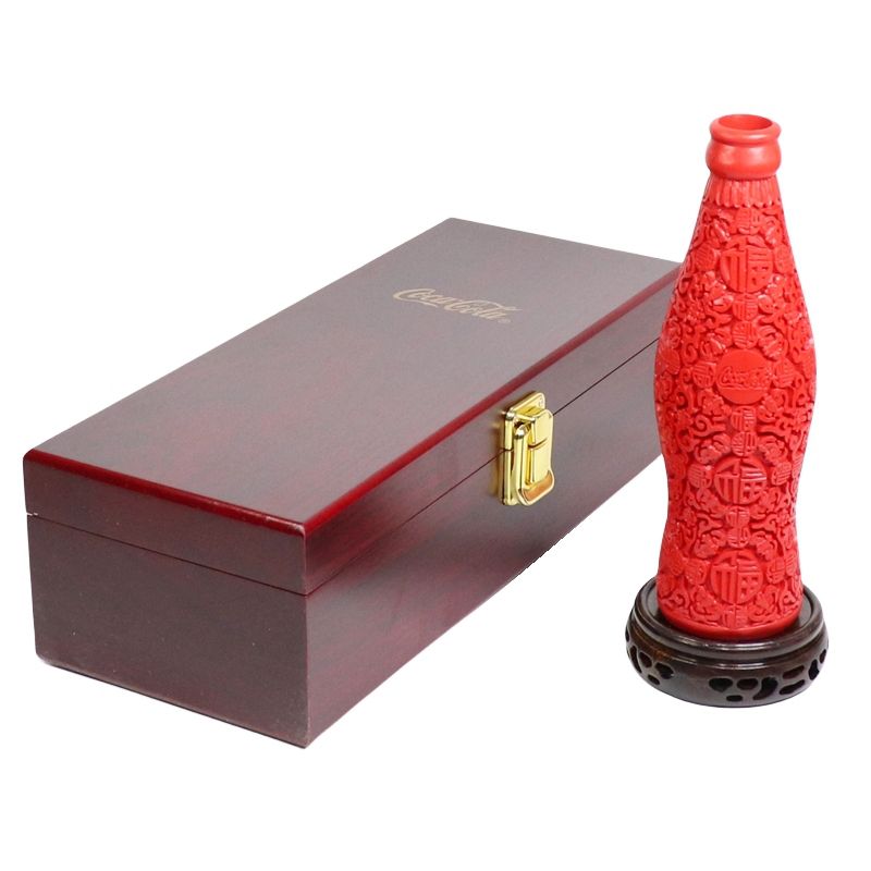 콜라 빈티지 조각 래커 병, 만리장성 푸 캐릭터 패턴, - Vintage Collectible Bottles 리뷰 및 가격