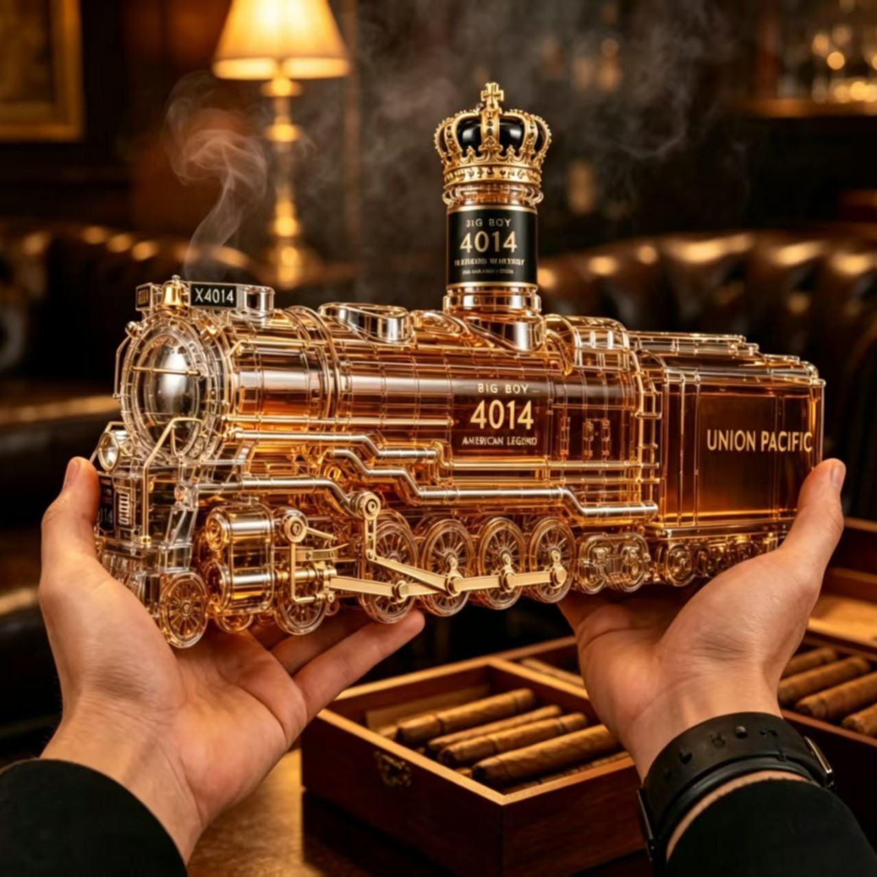 빈티지 스타일의 증기 기관차 디자인 위스키 디캔터, 빅 - Vintage Collectible Liquor Bottles 리뷰 및 가격